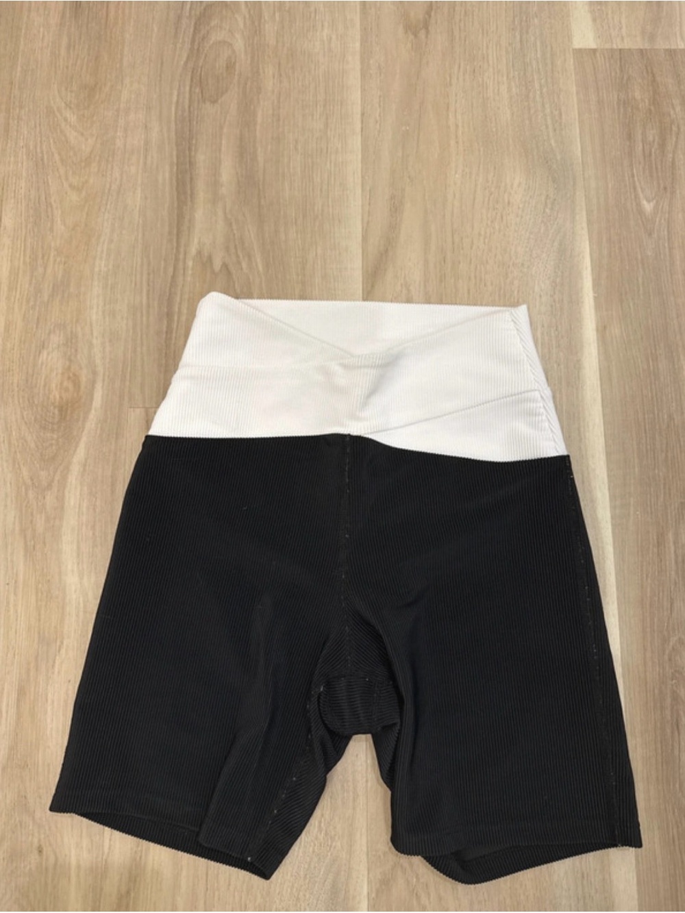 Beach Riot Black and White High-Waist Ribbed Leggings